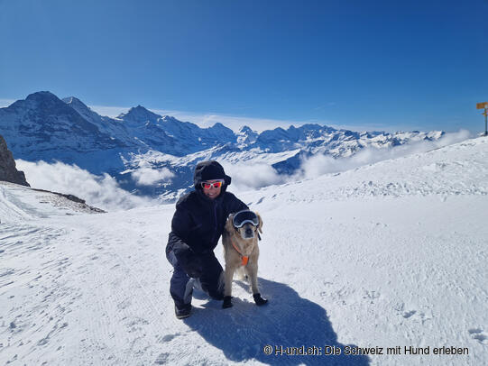 Livia Waser mit Hündin Kaya / Faulhorn (BE)